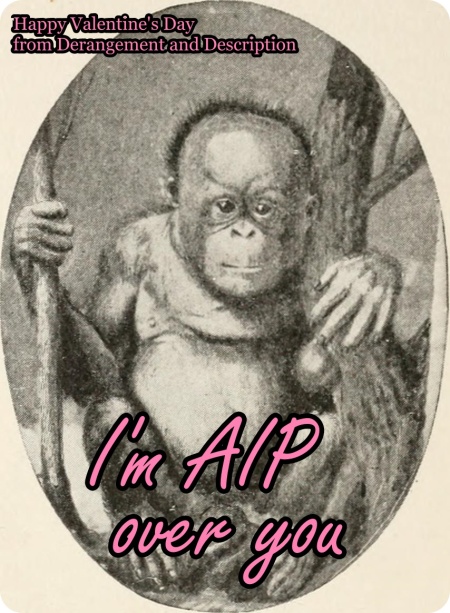 "I'm AIP for you" over an old-timey picture of an ape.