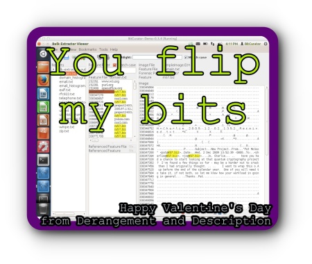 "You flip my bits": screenshot of BitCurator in action